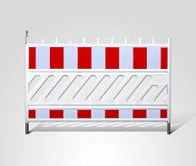 Schrankenzaun 2,00 x 1,00 m, Kunststoff, Absperrgitter