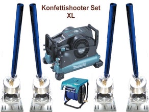 Konfettishooter  XL - 4er Set - Konfettikanone -Streamer