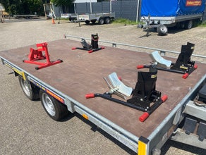 Motorrad Anhänger Transporter Plateau für 4 Motorräder Inkl. Wippen