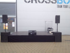 Bühne 4x3 m Nivtec-System 40 cm hoch (optional andere Höhen und mit Geländer und/oder Treppe)