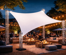 Sonnensegel SET 3,0 x 4,0 Meter mieten – Marktschirm, Großschirm, Terrassenschirm, Schattenspender