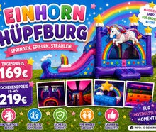 Hüpfburg Einhorn