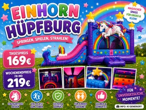 Hüpfburg Einhorn