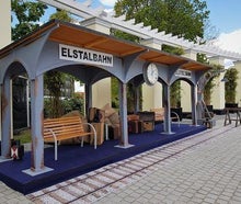 Bahnhof - Bahnsteig , Bahnsteigüberdachung, Eisenbahn
