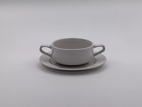 Suppentasse mit Untertasse