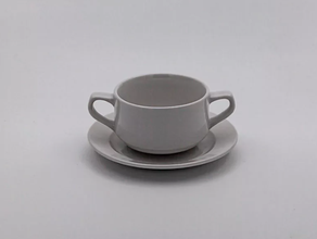 Suppentasse mit Untertasse