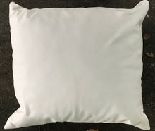 Kissen Kunstleder weiß klein