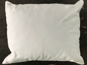 Kissen Kunstleder weiß klein