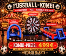 Kombi Angebot Menschenkicker + Torwand + Fußball-Dart mieten