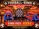 Kombi Angebot Menschenkicker + Torwand + Fußball-Dart mieten