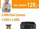 5.000 Ansi Lumen tageslichttauglicher DLP Full HD Beamer - Galerie - Bild 1