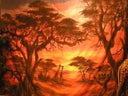 Afrika Serengeti Kulisse, Wüste, Giraffen