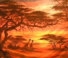 Afrika Serengeti Kulisse, Wüste, Giraffen