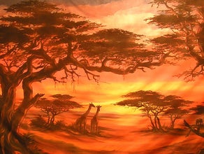 Afrika Serengeti Kulisse, Wüste, Giraffen