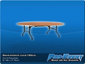 Banketttisch rund 180cm
