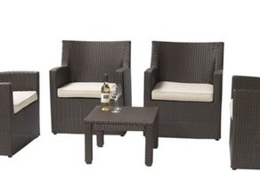 Rattan Creme Clubsessel