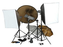 Walimex pro Studioset VC-400/400/300, für Fotografiearbeiten zuhause oder im Studio