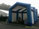 Zelt Blau/Weiß / Aufblasbares Zelt - Galerie - Bild 1