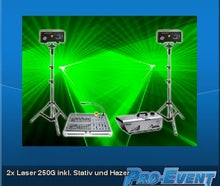 2x Laser 250G inkl, Stativ und Hazer