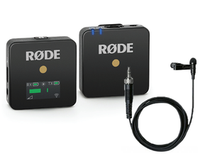Rode Wireless GO Set mit Sennheiser ME 2 Ansteckmikrofon für Videokameras, Videopulte, Podcasts, Livestreams, etc.