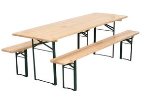 Festzeltgarnitur, Bierzeltgarnitur extra breit 70cm, Bierbänke mieten, Festpreis für 3 Tage