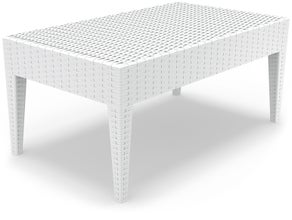 Rattan Couchtisch / Outdoor Loungetisch EDEN T weiß