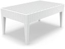 Rattan Couchtisch / Outdoor Loungetisch EDEN T weiß