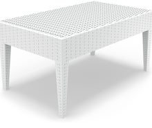 Rattan Couchtisch / Outdoor Loungetisch EDEN T weiß