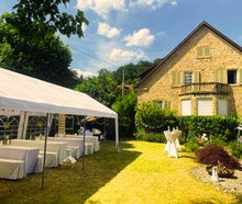 Partyzelt Festzelt Hochzeit Geburtstag Zelt 80 Pers. | 4 x 10 m | EINFACH Mieten Vermieten