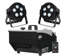 Lichtset E LED Lichtanlage Lichttechnik Licht Partybeleuchtung Scheinwerfer Bodennebelmaschine