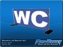 Bauzaun mit Banner WC