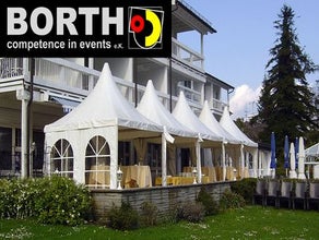Pagode / Zelt mit elegantem Spitzdach und abnehmbaren Seitenwänden 5x5 m