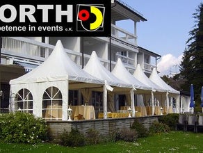 Pagode / Zelt mit elegantem Spitzdach und abnehmbaren Seitenwänden 5x5 m