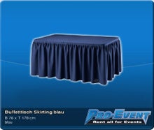 Buffetttisch Skirting blau