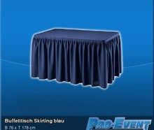 Buffetttisch Skirting blau