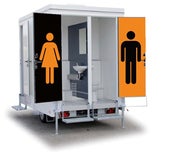 Typ S - Toilettenwagen - WC-Anhänger - Mobile Toilette - Toilettenanhänger