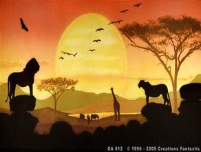 Afrika Kulisse, Sonnenuntergang, Giraffe, Savanne, Tiere, Wildtiere, Sonne
