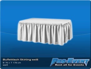 Buffettisch Skirting (versch. Farben)