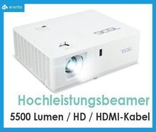 Beamer Videoprojektor für helle Räume 5500 Ansilumen DLP Laserprojektor Full HD