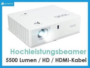 Beamer Videoprojektor für helle Räume 5500 Ansilumen DLP Laserprojektor Full HD