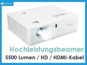 Beamer Videoprojektor für helle Räume 5500 Ansilumen DLP Laserprojektor Full HD
