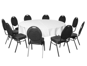 Dinnertableset 9 Tisch Stuhl Husse Banketttisch Bankettstuhl Polsterstuhl