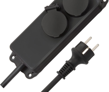 2-Fach Outdoor Schuko Verteiler mieten – Kabel & Adapter