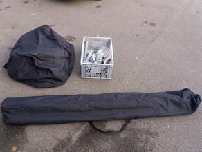Partyzelt  4 x 4 m.  mit 4 Seitenteilen und Fenstern für bis zu 32 Personen