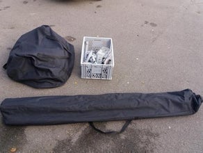 Partyzelt 4 x 4 m. mit 4 Seitenteilen und Fenstern für bis zu 32 Personen