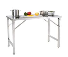 Arbeitstisch Edelstahl B 0,7m mieten – Miettisch, Eventtisch, Veranstaltungstisch, Partytisch
