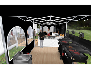 Cateringzelt 3 x 3 m Standard mieten – Faltpavillon, Faltzelt, Eventpavillon, Pavillon
