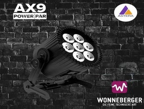 Astera AX9 - POWERPAR -  Outdoor- Wireless - Bluetooth - LED - Akku - RGBMA - DMX CRMX