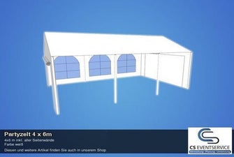 Partyzelt 6 x 4 m Pavillon Festzelt Zelt