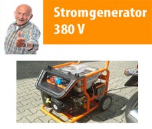 380 V - 3.000 / 230 V bis 5.400 W Stromaggregat, Stromerzeuger, Notstromaggregat, Stromgenerator Benzin